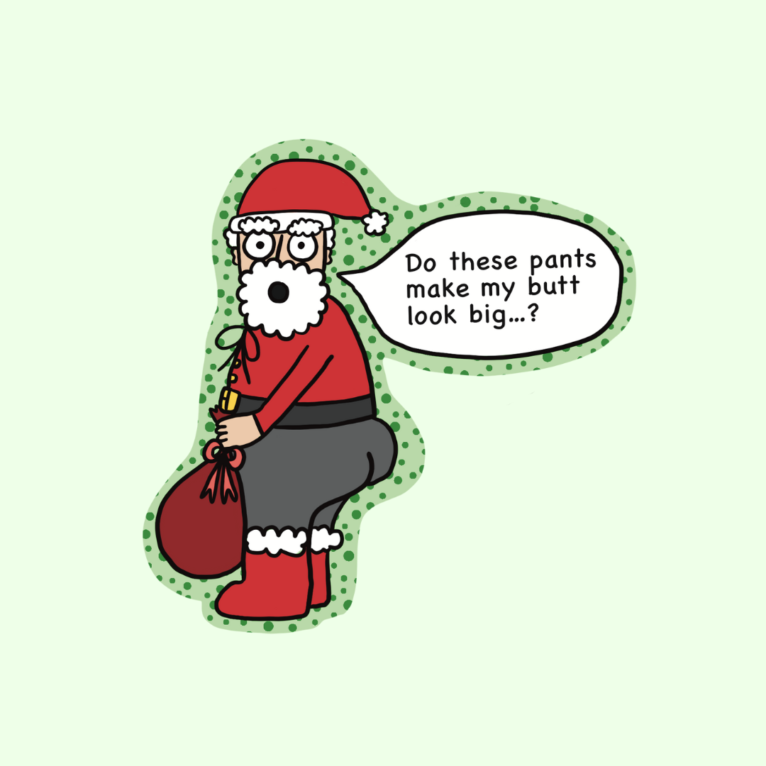 santa's gyatt(‿ˠ‿)Vinyl sticker