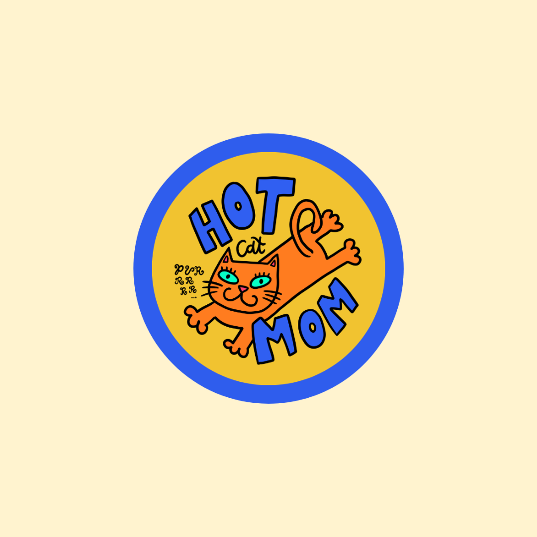 hot gingar cat mom ฅ^>⩊<^ ฅ Vinyl sticker