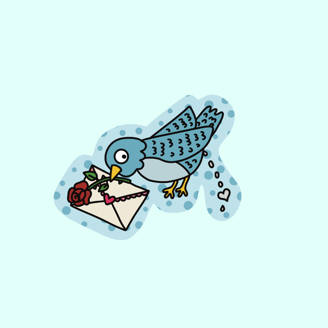 pigeon mail poo ⋆。◛ ⊹ ࣪ ᡣ𐭩₊⋆ GLITTER Vinyl sticker...