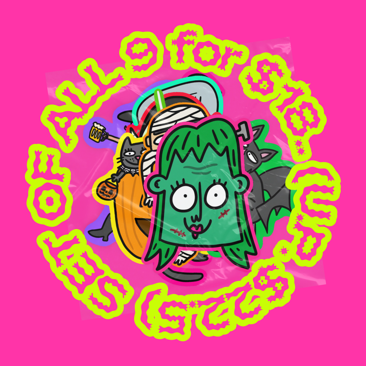 SET OF 9 HALLOWEEN STICKERS