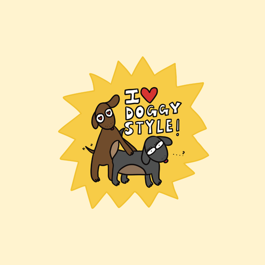 doggy style ૮ • ﻌ - ა Vinyl sticker