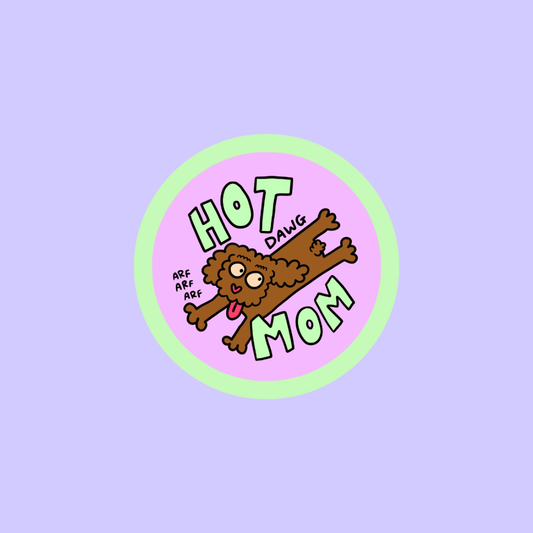 hot brown dog mom ฅ՞•ﻌ•՞ฅ Vinyl sticker