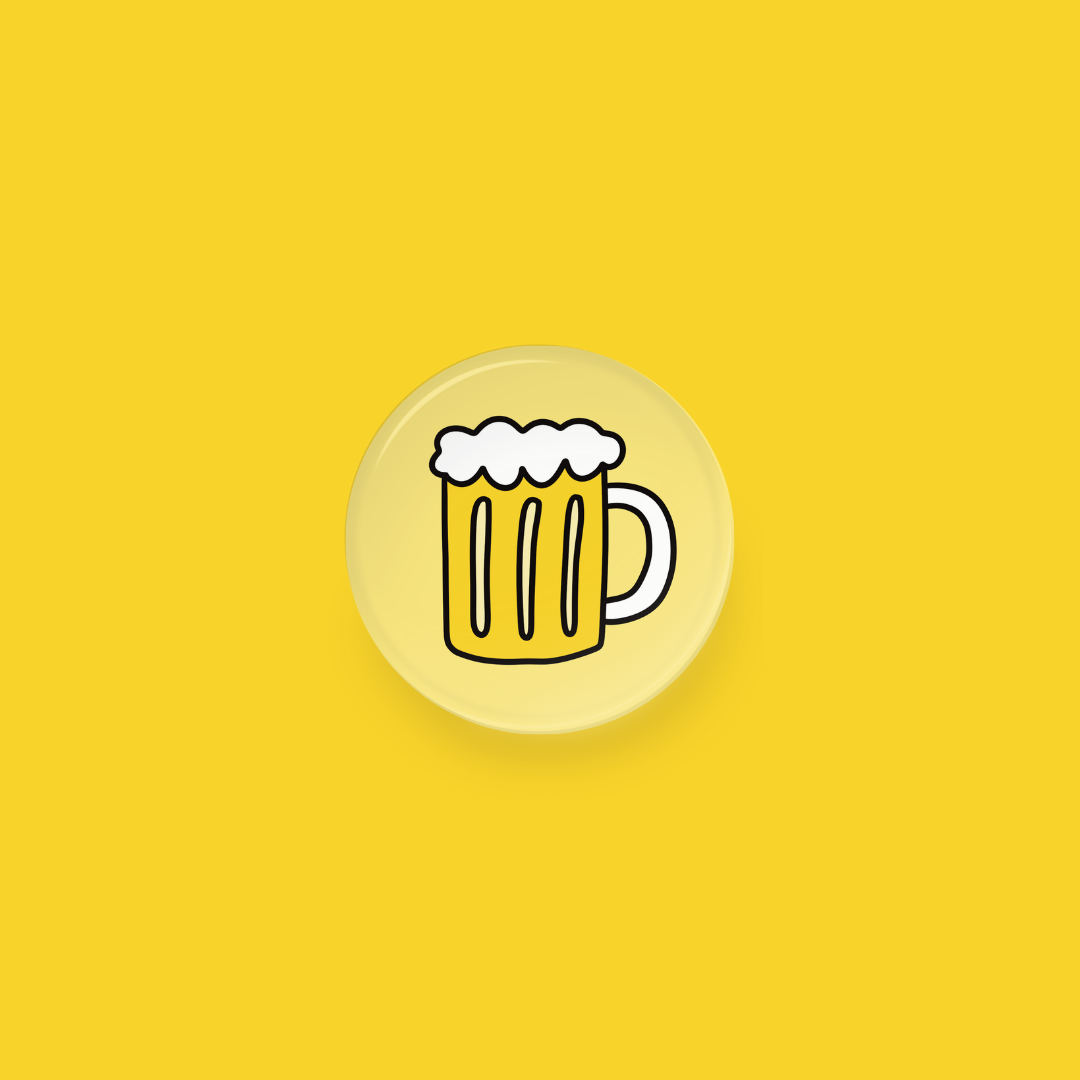 BEEEEER!!! ✌︎㋡ 25mm mini button badge
