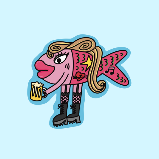 sexy fish  and her name is danielle sticker Vinyl sticker... 𓆜⋆˚࿔