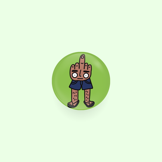 middle finger bro ╭∩╮( •̀_•́ )╭∩╮ 25mm mini button badge